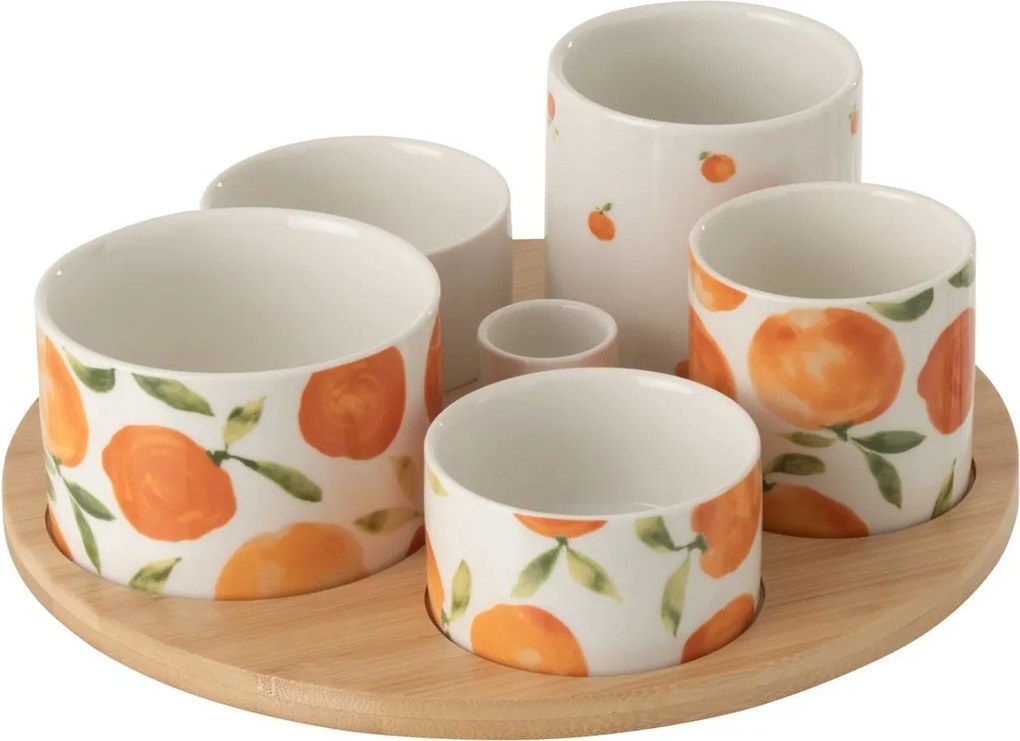 Veľká sada na predjedlá s motívom pomarančov Casa Naranja - Ø 13*8 cm