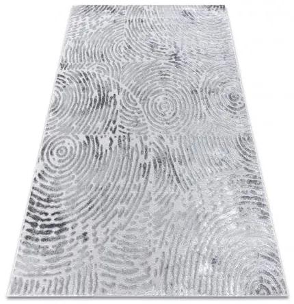 Moderný MEFE koberec 8725 y Odtlačok prstu - Štrukturálny, dve vrstvy rúna sivá Veľkosť: 80x150 cm