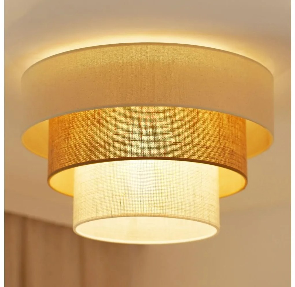 Brilagi-Stropné svietidlo DENVER LUNETA 1xE27/15W/230V pr.45 béžová/hnedá/krémová