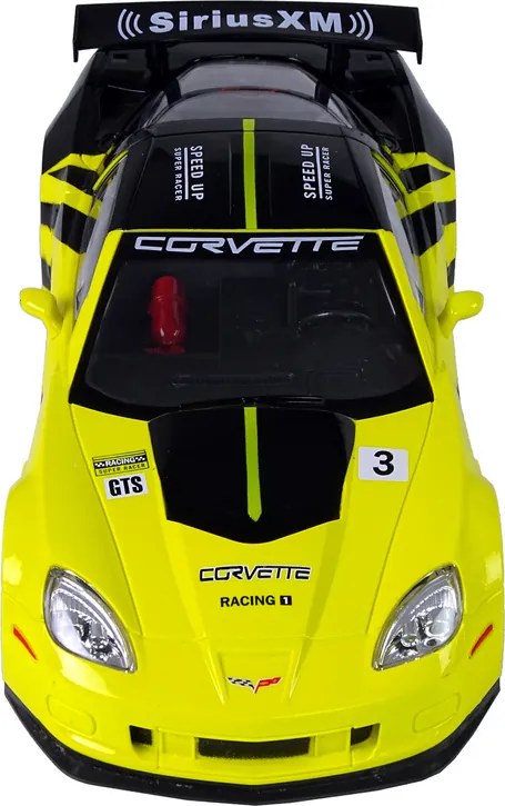 LEAN Toys Závodné športové auto R/C 1:18 Corvette C6.R Yellow 2.4 G Lights