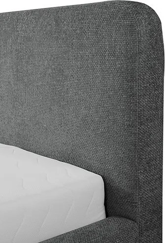 Posteľ Flamingo 180x200 cm, grafitovo šedá štruktúrovaná tkanina