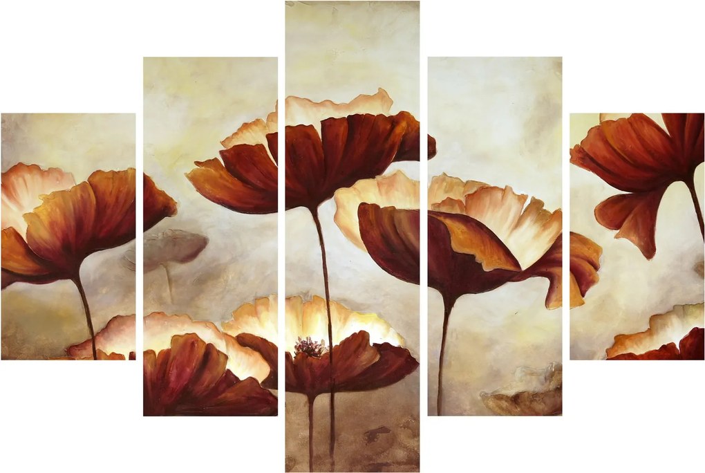Obraz červených kvetov (150x105 cm)