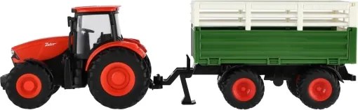 Traktor Zetor s vlekom 2xAA + diaľkové ovládanie