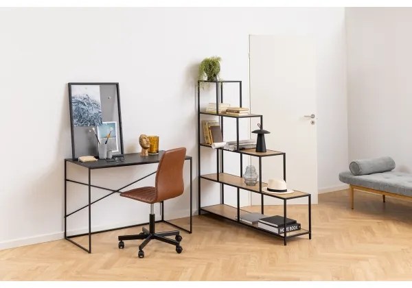 Knižnica SARON dub/čierna