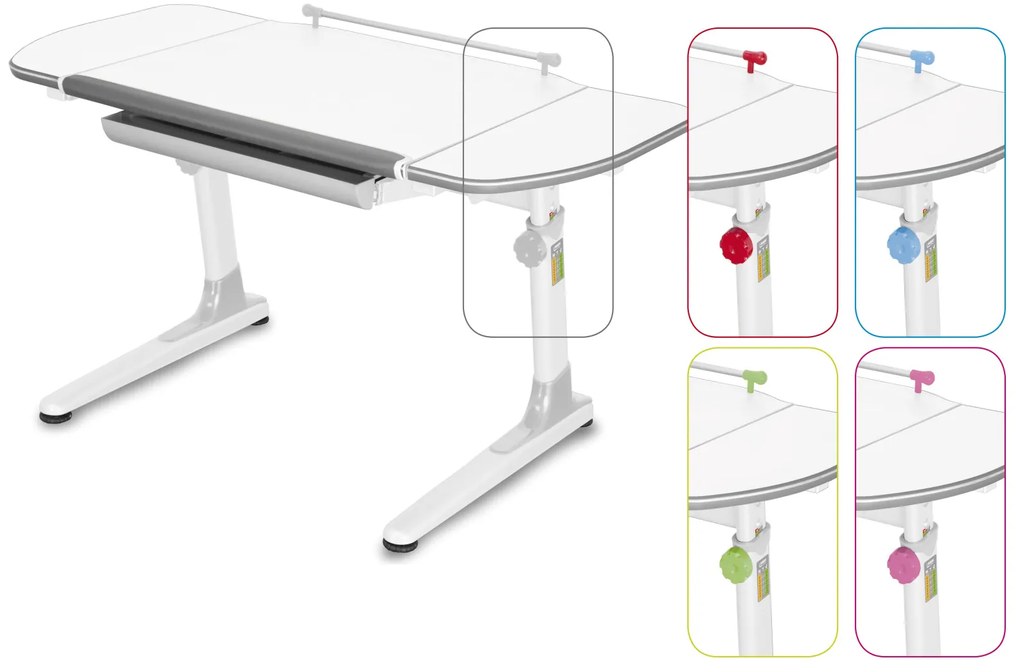MAYER Rastúci stôl PROFI3 32W3 58 TW dekor biely