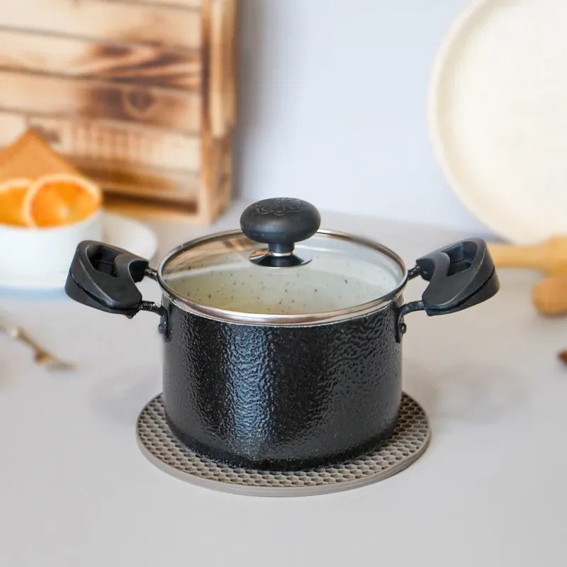 Orion Podložka pod hrniec, silikónová béžová, 18 cm