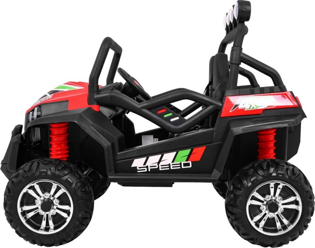 Ramiz Grand Buggy Strong Lift pre deti Červená + pohon 4x4 + diaľkové ovládanie + nosič batožiny + rádio MP3 + LED