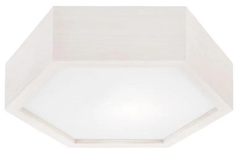 Lamkur Stropné svietidlo HEX 1xE27/60W/230V pr. 32 cm borovica biela LD-PD 5.1 white