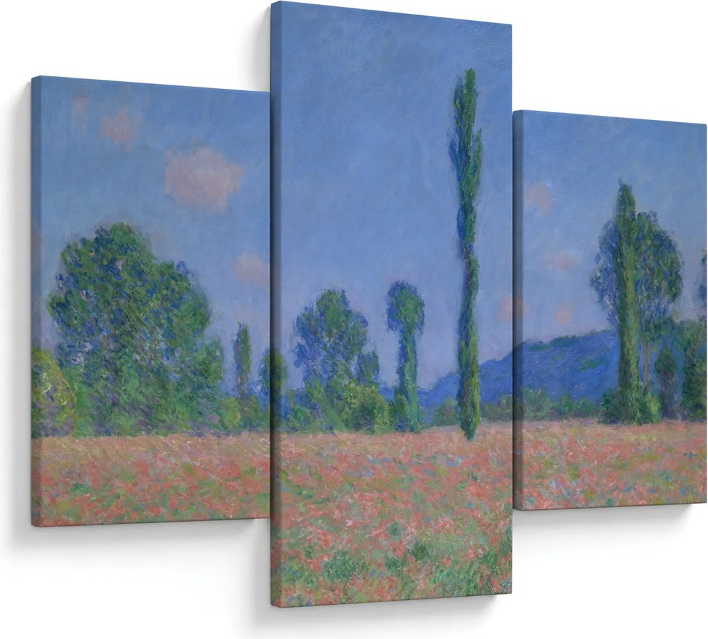 Obraz - Claude Monet, Poppy Field (Giverny), reprodukcia (90x60 cm)