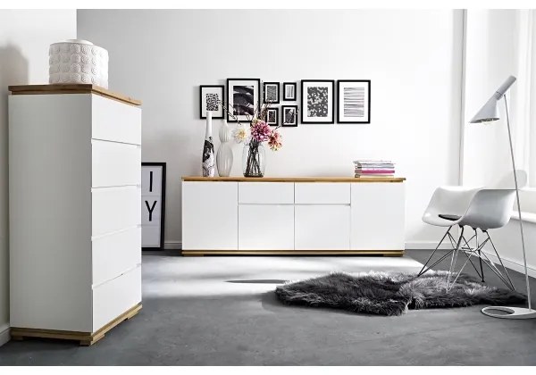 Komoda ARVI biela/dub