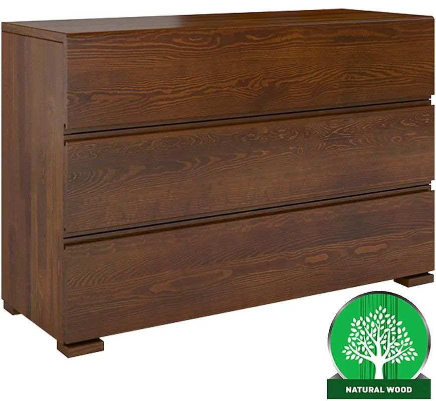 Komoda drevená borovica 3s Skandica Vestre Orech