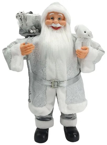 Dekorácia Santa Claus Strieborný 80cm