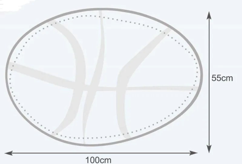 Sedací vak Basketbalová lopta ekokoža - Modrá