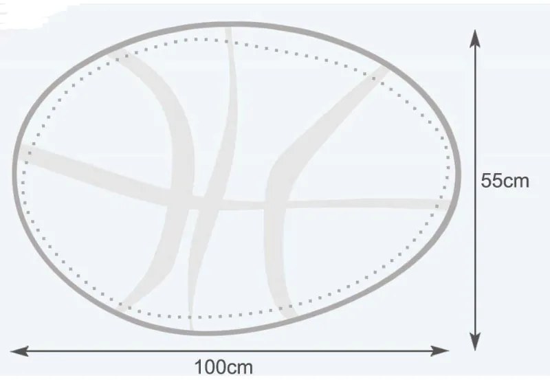 Sedací vak Basketbalová lopta ekokoža TiaHome - biela