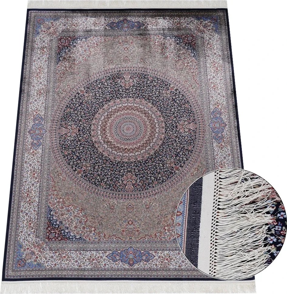 BE Koberec Anatolia Silk 32510 BLUE – modrý obdĺžnikový Rozmer: 160x230 cm