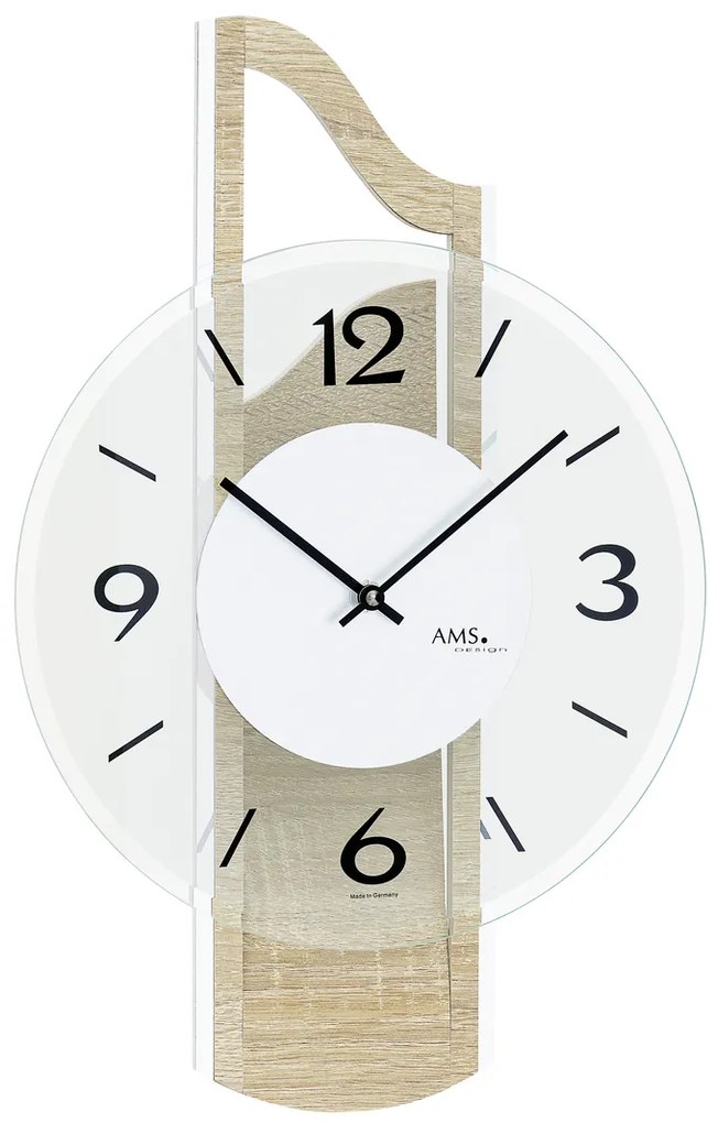 Moderné nástenné hodiny AMS 9681