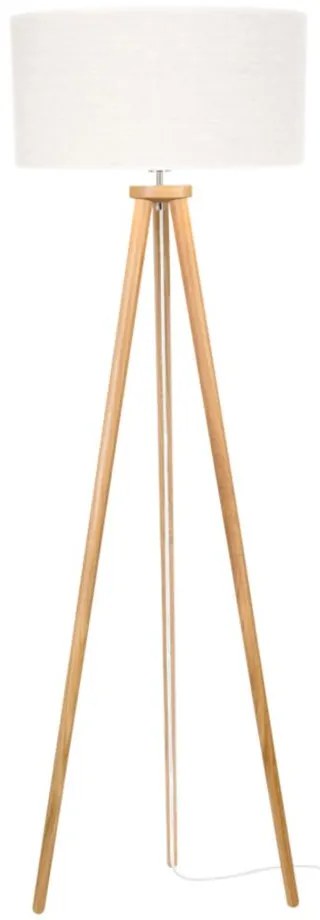 Stojacia lampa Boho 1xE27 Max.60W Olejovaný dub/priehľadné PVC/béžová