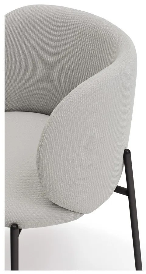 Svetlosivé čalúnené jedálenské kreslá v súprave 2 ks Mogi – Teulat