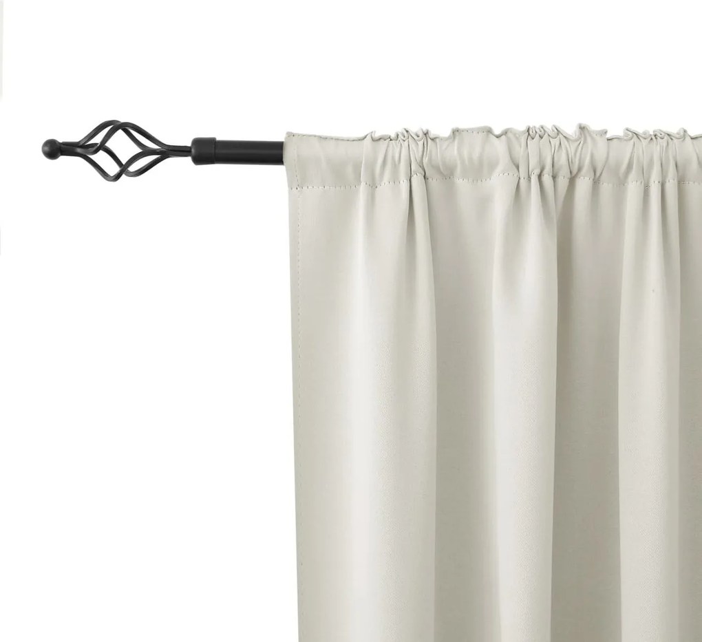 Bielo-krémová záclona OXFORD 140x270 cm Zavesenie: Riasiaca páska
