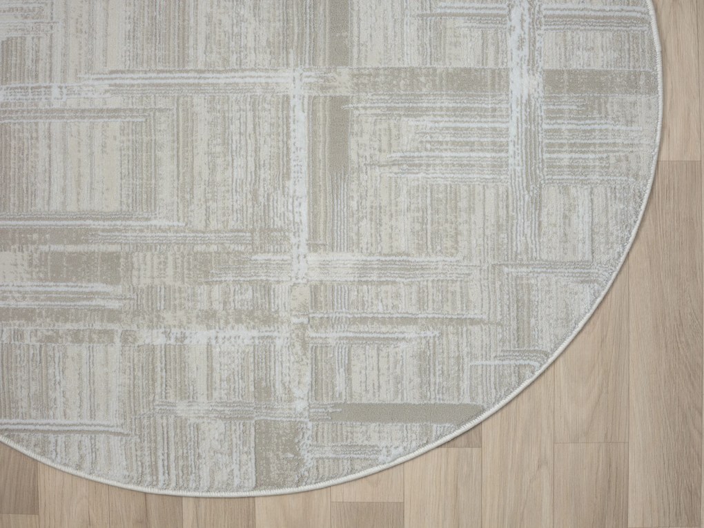 My Flair, Kusový koberec My Favorite CA60026 creme kruh, 120x120 (priemer) kruh, béžová, chodba / predsieň