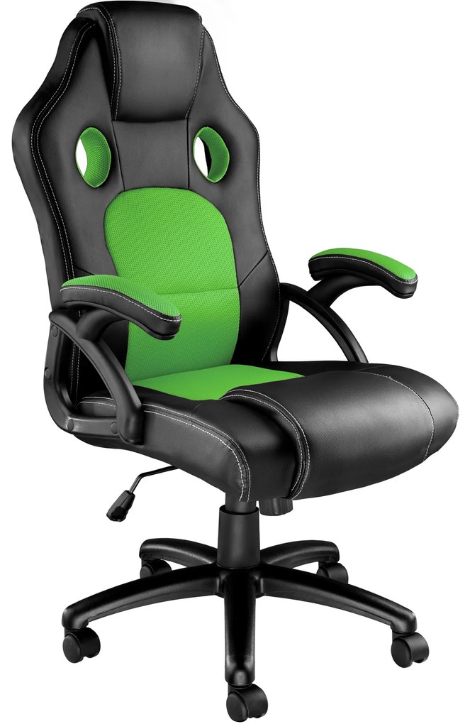 tectake 403468 kancelárska stolička tyson - čierna/zelená