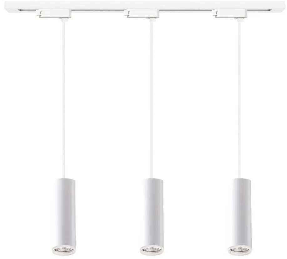 Závesné svietidlo na lankách v lištovom systéme PIPE 3xGU10/10W/230V biele