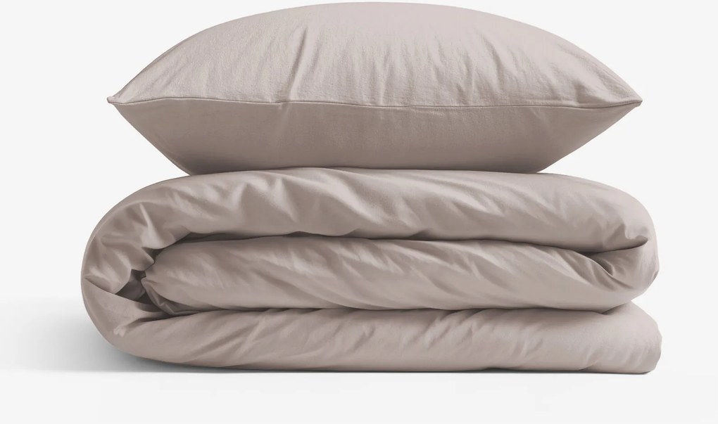 Goldea bavlnené posteľné obliečky - sivohnedé 140 x 200 a 70 x 90 cm