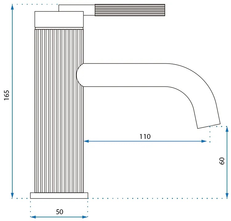 Rea Argon, umývadlová batéria h-165, medená matná, REA-B2089