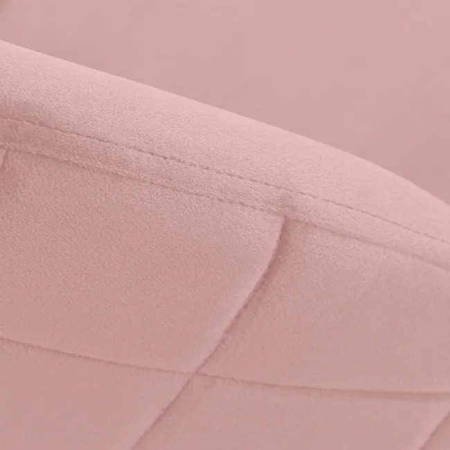 Jedálenská stolička FARGO zamatová, zlatá / ružová