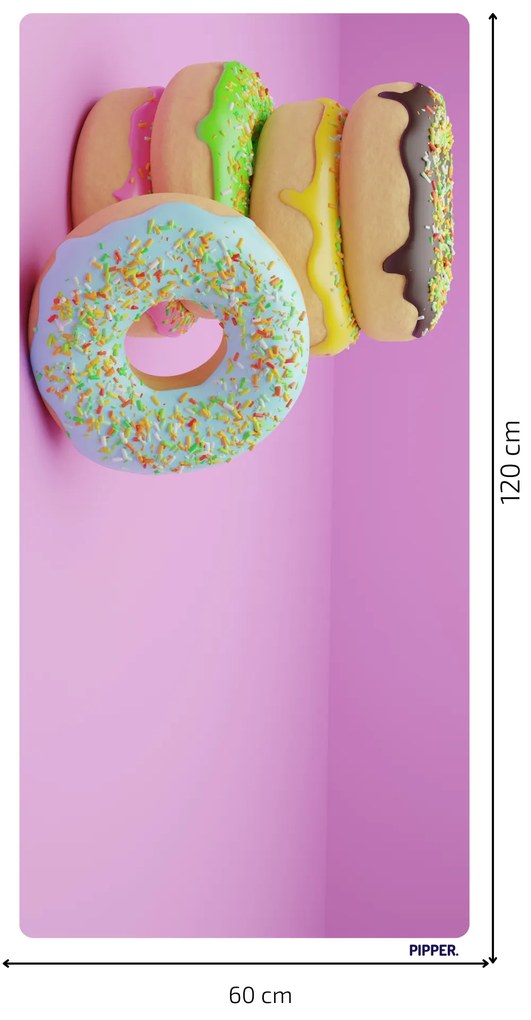 PIPPER. Samolepiaca textilná tapeta - Donuts 4