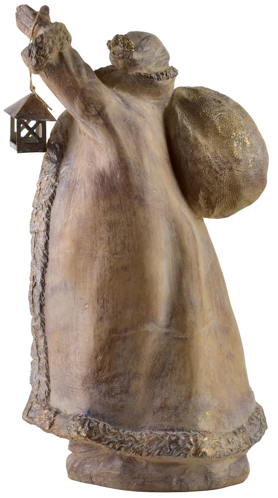 Vánoční figurka svatý Mikuláš Santa Lila 41 cm hnědá