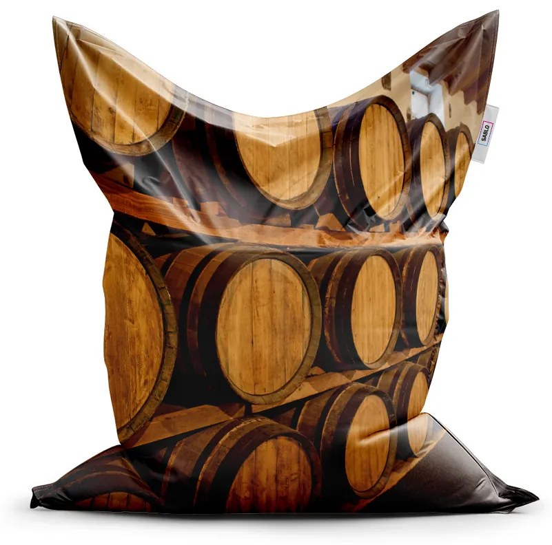 Sablio Sedací vak Drevené sudy - 200x140 cm