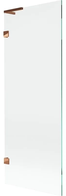 Mexen, Mexen Lunar L 1-krídlová vaňová zástena 70 x 150 cm, transparentná, ružové zlato - 897L-070-000-60-00