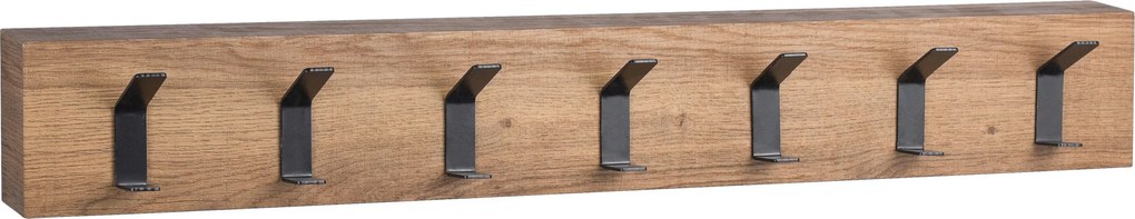 XXXLutz VEŠIAKOVÝ PANEL, čierna, farba duba, 70/10/5 cm - Vešiakové steny - 001815026402