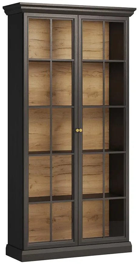 Vitrína Lucca W2D čierny grafit