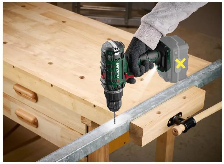 Parkside® Aku vŕtací skrutkovač 20 V Pabs 20-Li I9 – bez akumulátora (100390031)