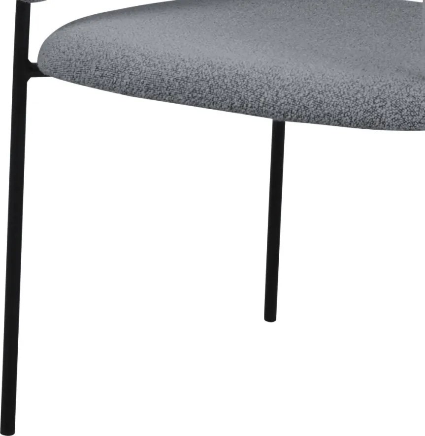 Jedálenská stolička Inga, holubia sivá štruktúrovaná látka