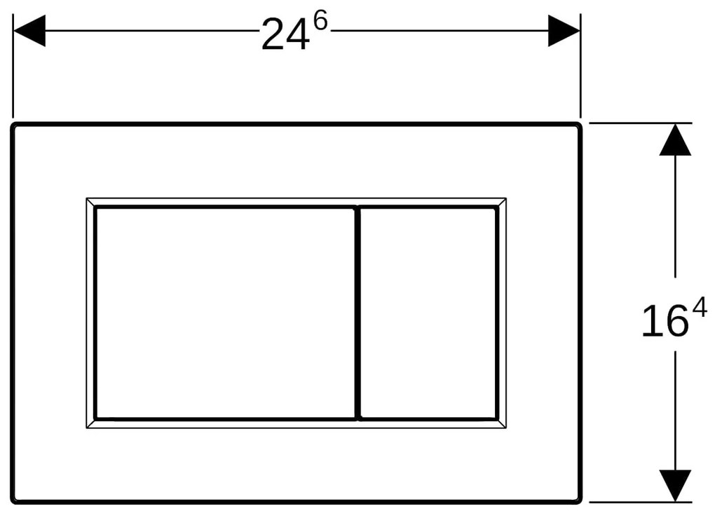 Geberit Sigma01 - Ovládacie tlačidlo SIGMA01, čierna Leskla RAL9005, 115.660.DW.1