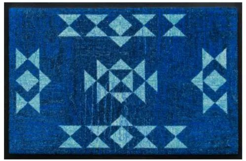 Premium rohožka s indiánskym vzorom - modrá (Vyberte veľkosť: 85*55 cm)