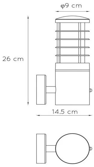 Lucide 14871/01/30 - Vonkajšie svietidlo so senzorom SOLID 1xE27/60W/230V