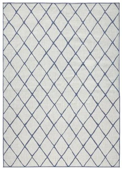 NORTHRUGS - Hanse Home koberce Kusový koberec Twin-Wendeteppiche 103119 blau creme – na von aj na doma - 80x350 cm