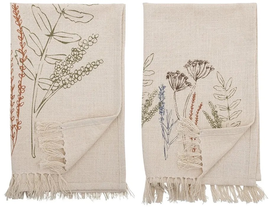 Bavlnené utierky v súprave 2 ks 45x70 cm Bea – Bloomingville
