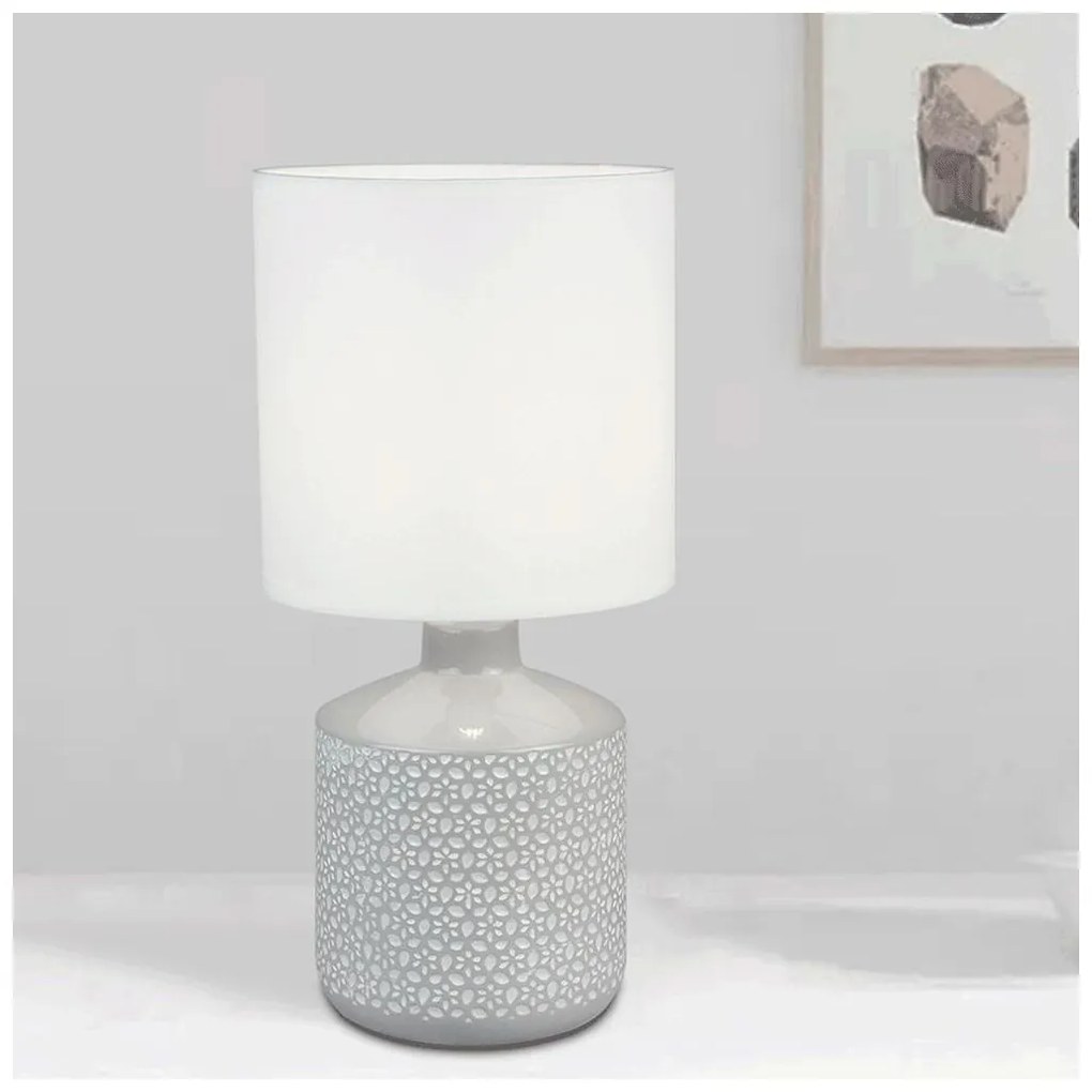 Stolná lampa, biela/sivá, OFRED