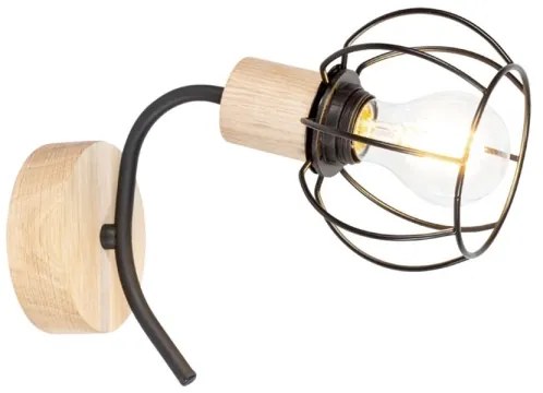Spot-Light 8224174 - Nástenné svietidlo VIVIANE 1xE27/60W/230V dub