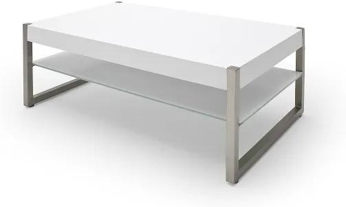 Konferenčný stolík Saget - 105x38x65 (biela)