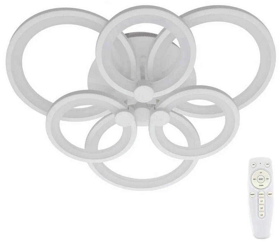 LED Prisadený luster SIENA LED/72W/230V biela + diaľkové ovládanie