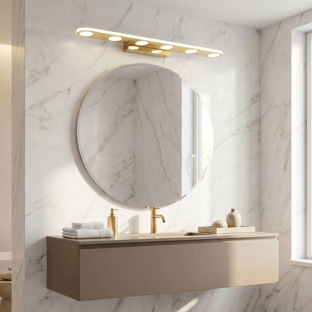 Toolight Toolight, LED nástenné svietidlo, 60cm, 18W, 4000K, 2000lm, SWE057-W, zlatá lesklá, OSW-20157