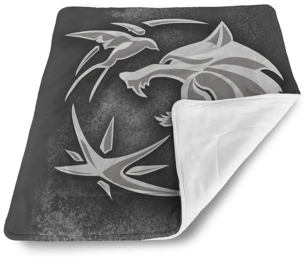 Sablio Deka pre bábätko Zaklínač Sivý abstrakt - 80x100 cm