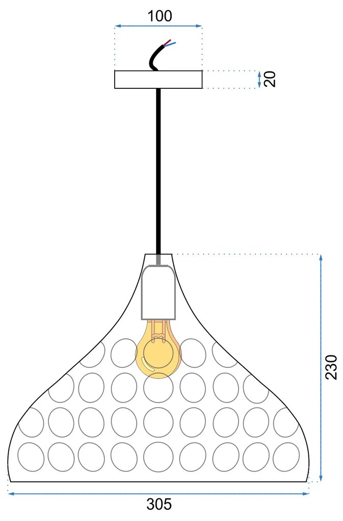 Toolight, závesná zrkadlová lampa 1xE27 APP270-1CP, ružové zlato, OSW-00879