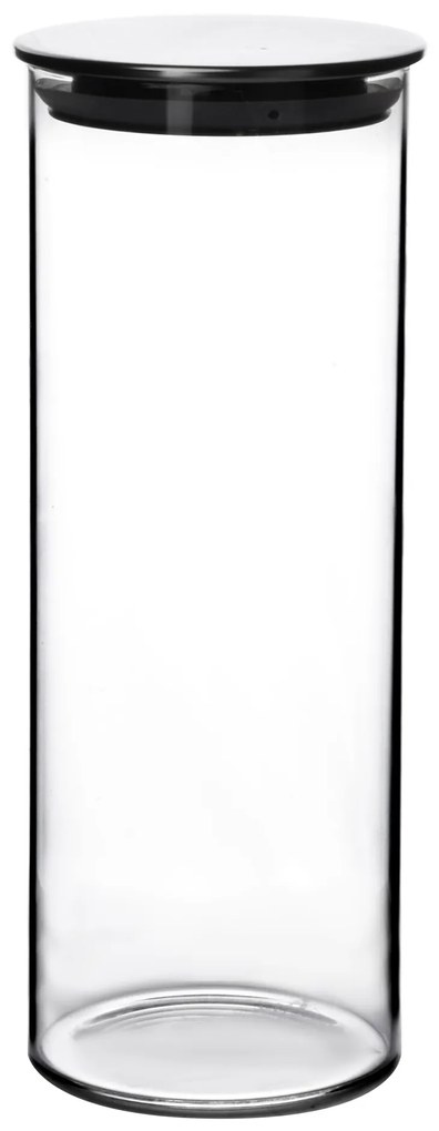 Skleněná dóza MODERN KITCHEN Silver 1 000 ml čirá